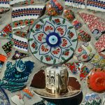 Színes Zsolnay porcelán cserép