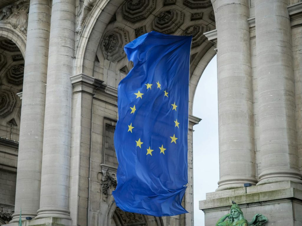 Európai Unió zászlók Brüsszel