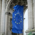 Európai Unió zászlók Brüsszel
