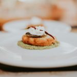 Étterem tányér étel gourmet